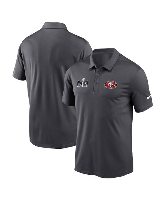 Nike Gray San Francisco 49ers Super Bowl Lviii Performance Patch Polo Shirt for men