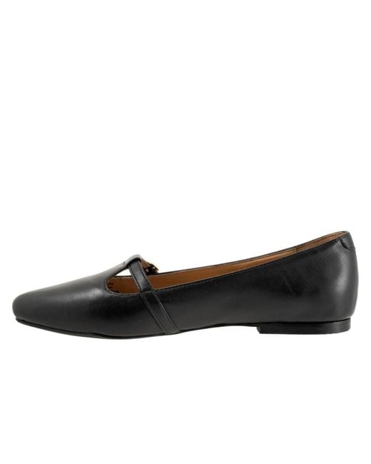Trotters Black Evie Flat