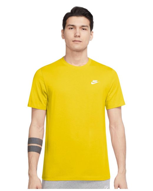 Nike Yellow Sportswear Club T-shirt for men