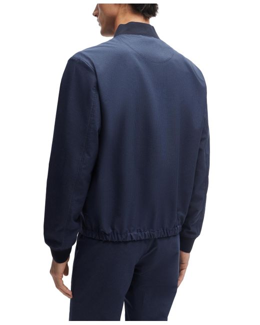 Boss Blue Boss By Wrinkle-resistant Slim-fit Jacket for men