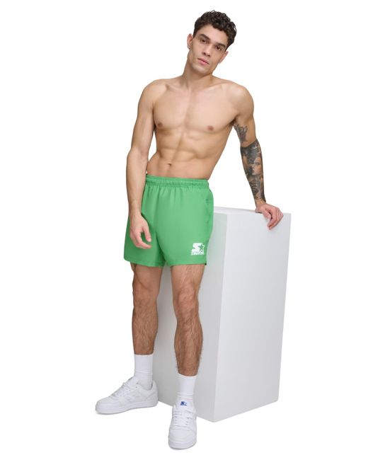 Starter Green Modern Euro Stack 5" Volley Shorts for men