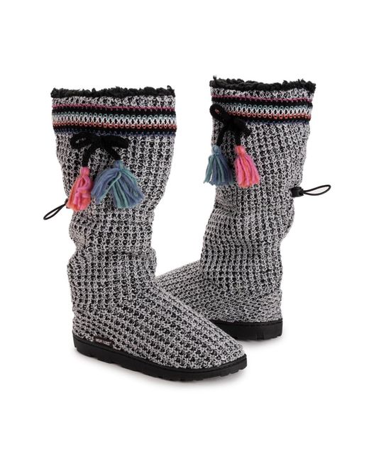 Muk Luks Black Tabbi toggle Slipper