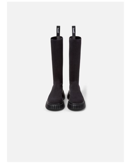 Camper Black Pix Bcn Technical Textile High Boot