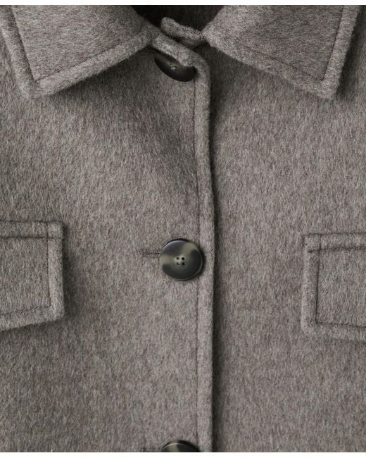 Mango Gray Pockets Wool Jacket
