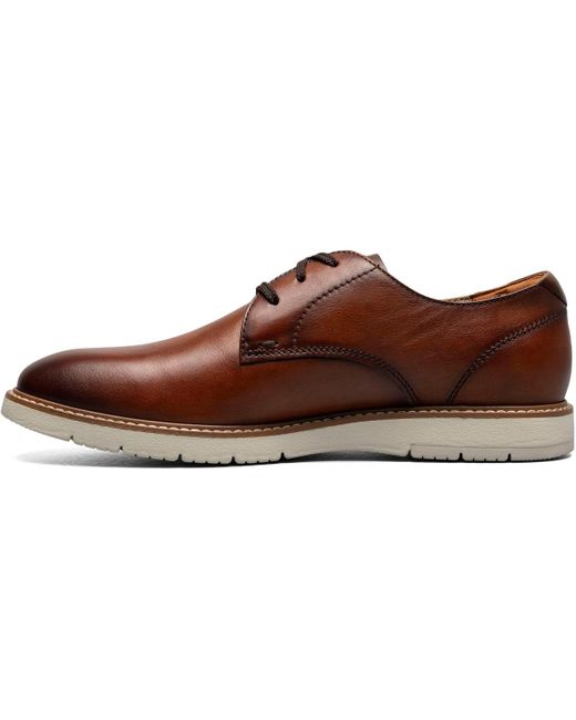 Florsheim Brown Vibe Plain Toe Oxford Lace Up Dress Shoe for men