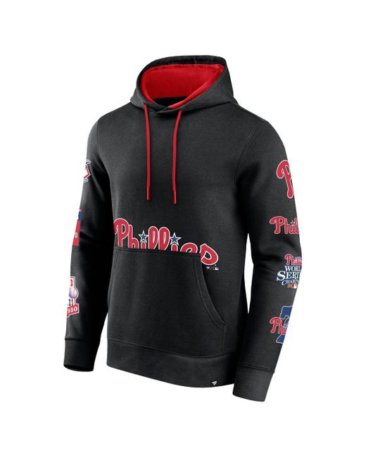 Fanatics Branded Black Philadelphia Phillies Wild Winner Pullover Hoodie for men