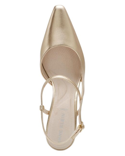 Anne Klein White Cosmo Pointed Toe Slingback Pumps