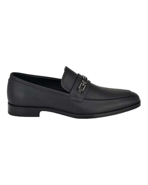 Guess Black Hendo Square Toe Slip On Dress Loafers for men