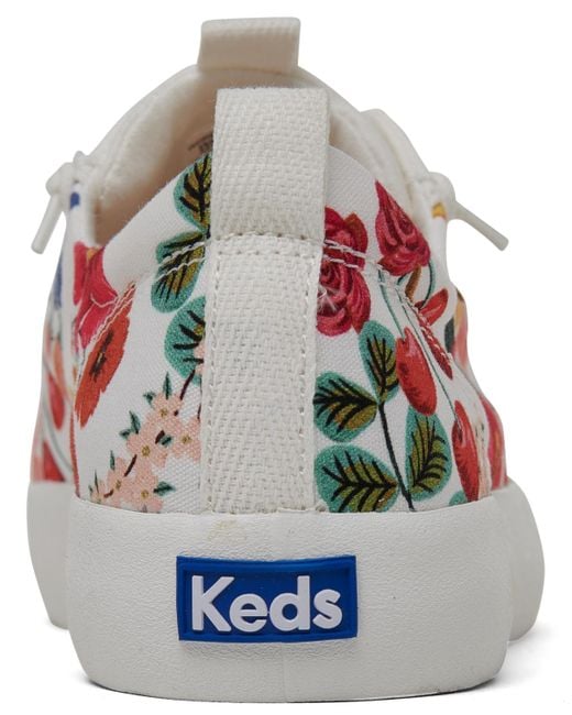 Keds White X Rifle Paper Co Kickback Canvas Casual Sneakers From Finish Line