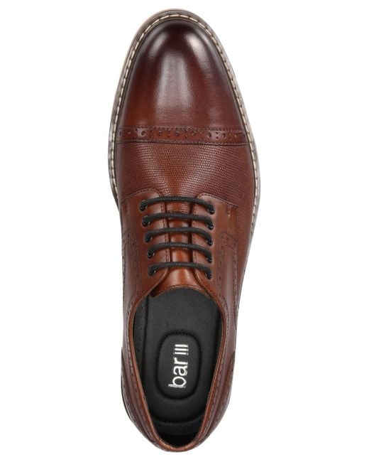 Buy Bar III Men's Shoes Parker Denim Leather Slip On Dress Oxfords