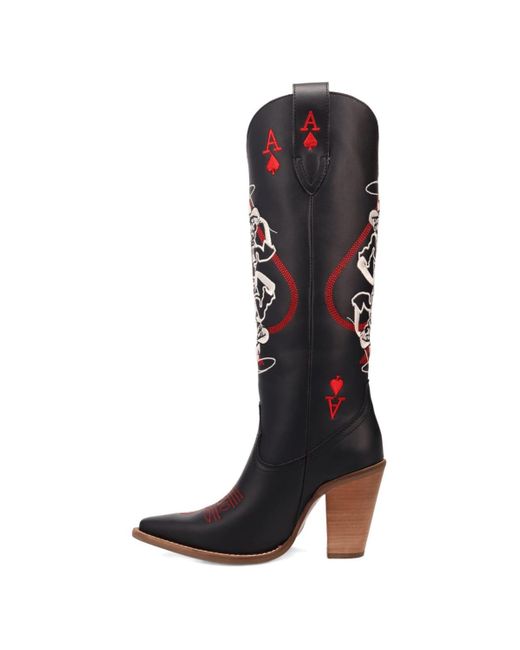 Dingo Black Molly Leather Harness Boot