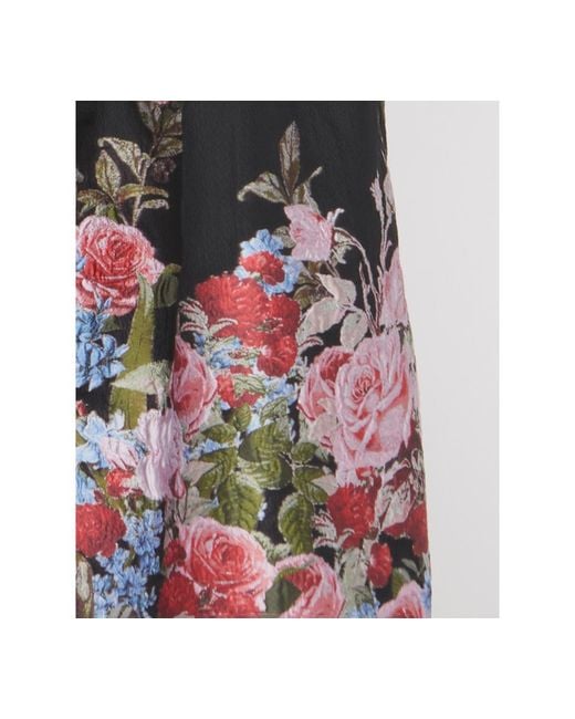 JS Collections Multicolor Margaret Mixed Media Off-the-shoulder Gown