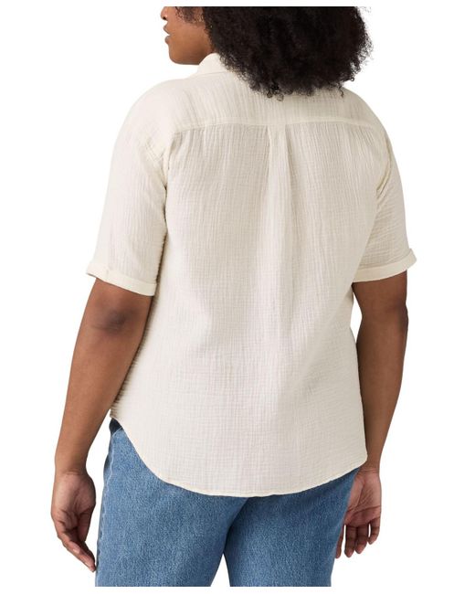Levi's Natural Plus Size Darlene Cotton Short-sleeve Shirt