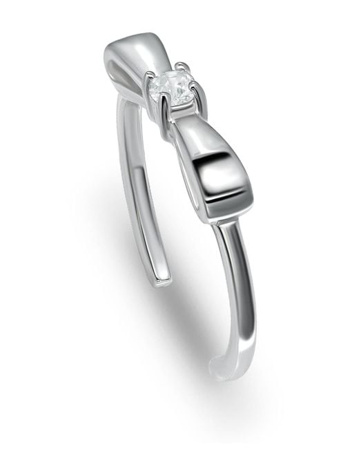 Giani Bernini Metallic Cubic Zirconia Bow Sterling Silver Toe Ring
