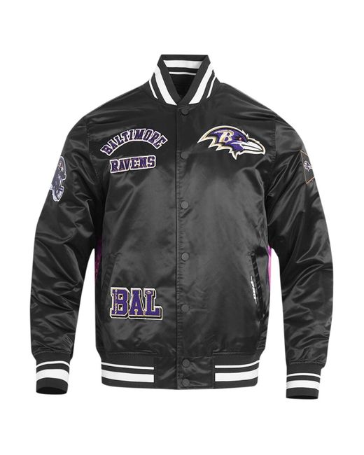 Pro Standard Black Baltimore Ravens Sublimated Satin Full-snap Jacket for men