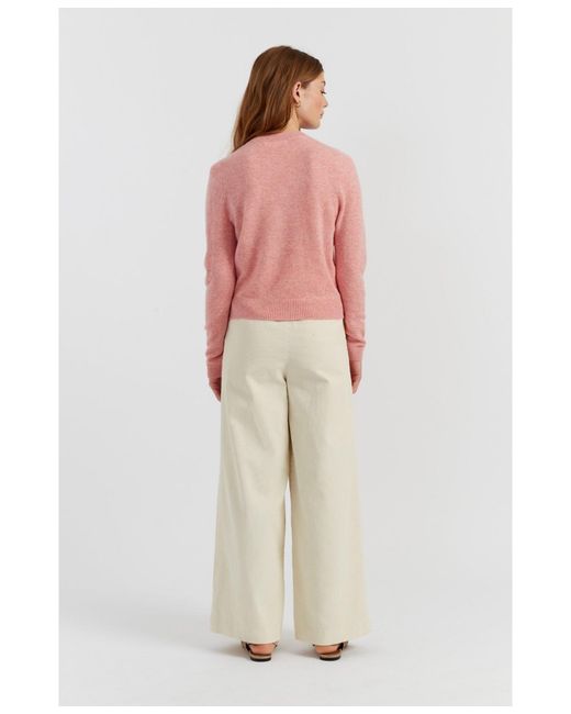Chinti & Parker Red Chinti And Parker Cloud Cashmere Cropped Pullover