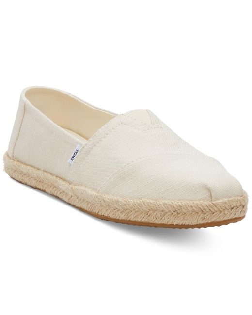 TOMS White Alpargata Rope Slip-on Flats