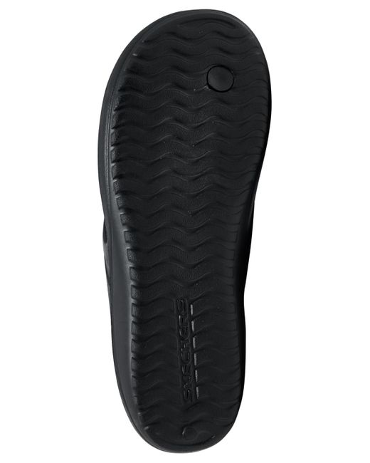 Skechers Black Foamies: Bay Breeze