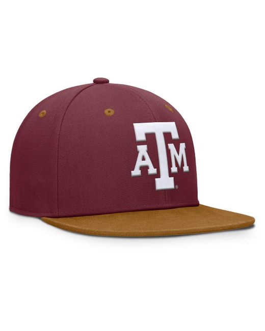 Fanatics Red Maroon/brown Texas A M aggies Nobo Fitted Hat for men