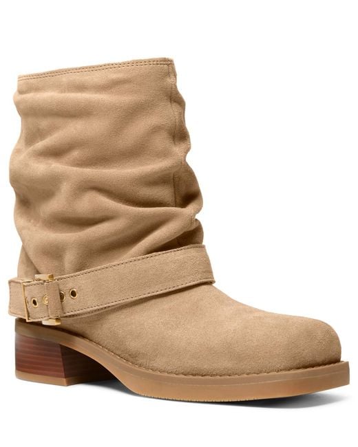 Michael Kors Natural Michael Colby Square Toe Flat Booties