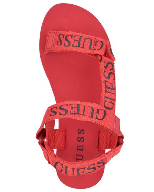 Guess Avin Strappy Platform Sandals in Red Lyst