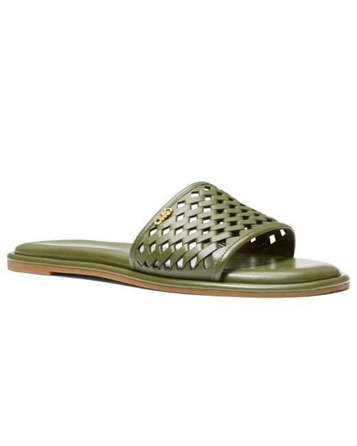 Top michael kors slides womens green Store