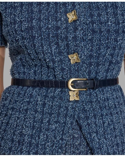 BCBGMAXAZRIA Women's Blue Short-sleeve Button-front Jacket -  www.ice4pros.com.br
