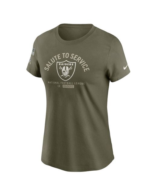 Nike Green Las Vegas Raiders 2025 Salute To Service Sideline T-shirt