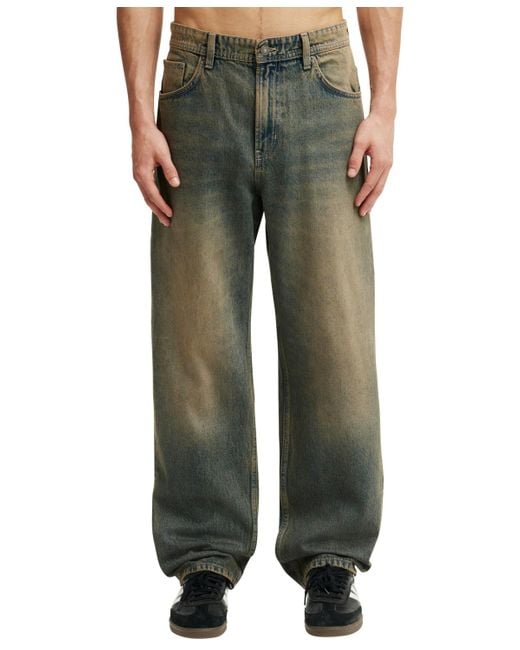 Cotton On Green Relaxed Fit baggy Jeans for men