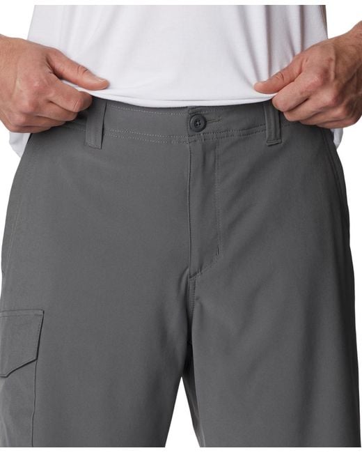 Columbia Gray Eaglecrest Performance Cargo Shorts for men