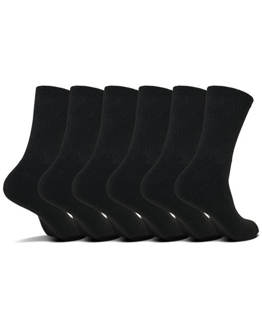 Sof Sole Black 6-pack Crew Socks From Finish Line