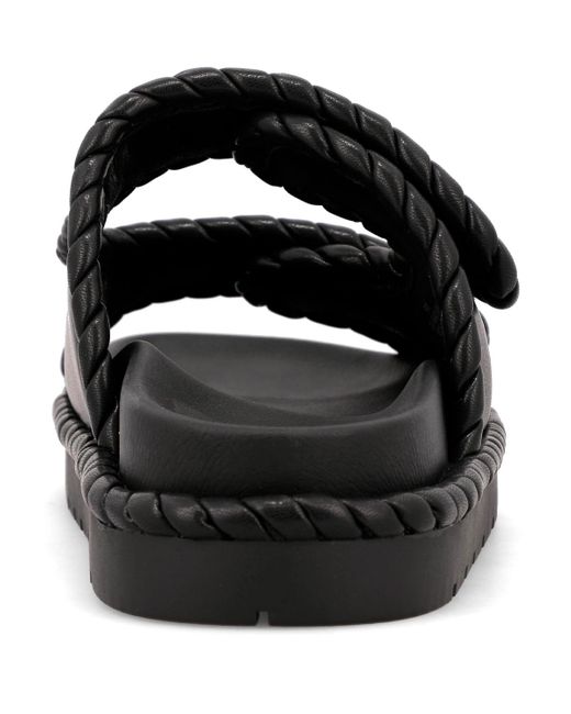 MIA Black Gemi Double Strap Slip-on Sandals