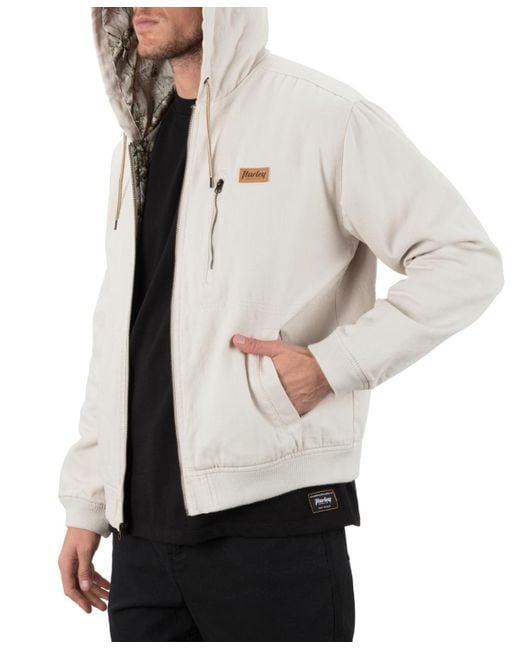 Hurley White Shapers Canvas Jacket for men
