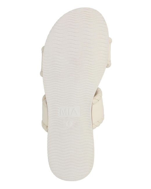 MIA White Vada Slide Round Toe Sandals