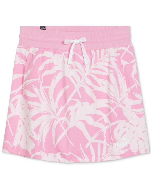 PUMA Pink Palm Resort Drawstring-waist Skirt