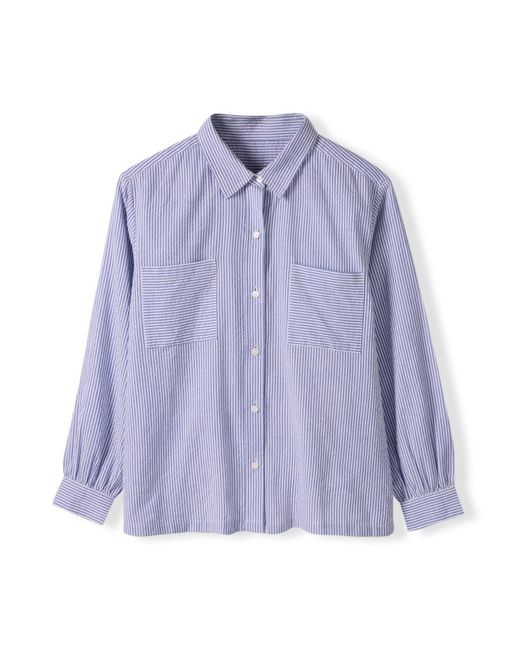 Celtic & Co. Purple Side Split Striped Shirt