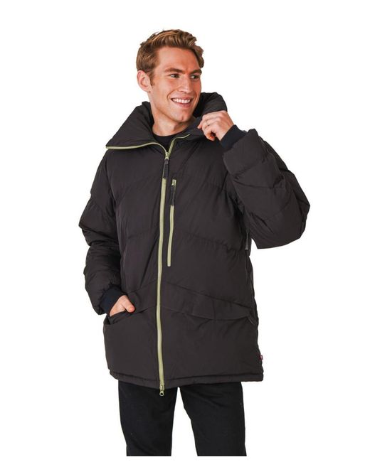 OOSC Black Puffer Jacket for men