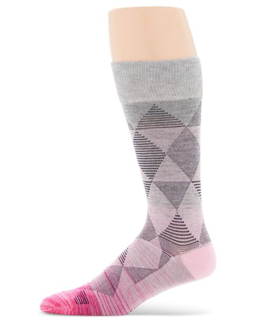 Perry Ellis Gray Ombre Diagonal Herringbone Dress Socks for men