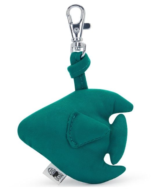 Kipling Green Fish Charm Keychain
