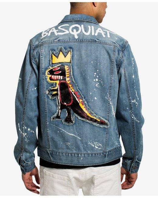 Sean John Blue Basquiat Pez Denim Jacket, Created For Macy's for men