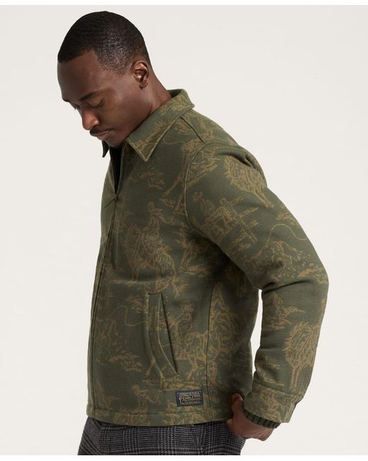 Pendleton Green Quilted Chamois Work Trucker Jacket for men