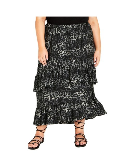City Chic Black Plus Size Brinley Skirt