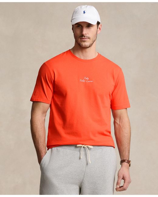 Polo Ralph Lauren Orange Big & Tall Logo Jersey T-shirt for men