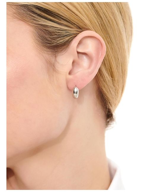 DEVATA Metallic Teardrop Hoop Earrings