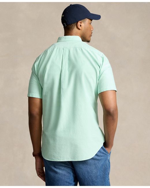 Polo Ralph Lauren Blue Big & Tall Cotton Short-sleeve Oxford Shirt for men
