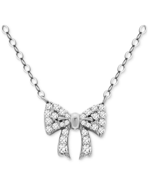 Giani Bernini Metallic Cubic Zirconia Bow Pendant Necklace