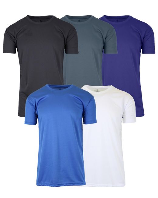 Galaxy By Harvic Multicolor Short Sleeve Moisture-wicking Quick Dry Performance Crew Neck Tee -5 Pack for men