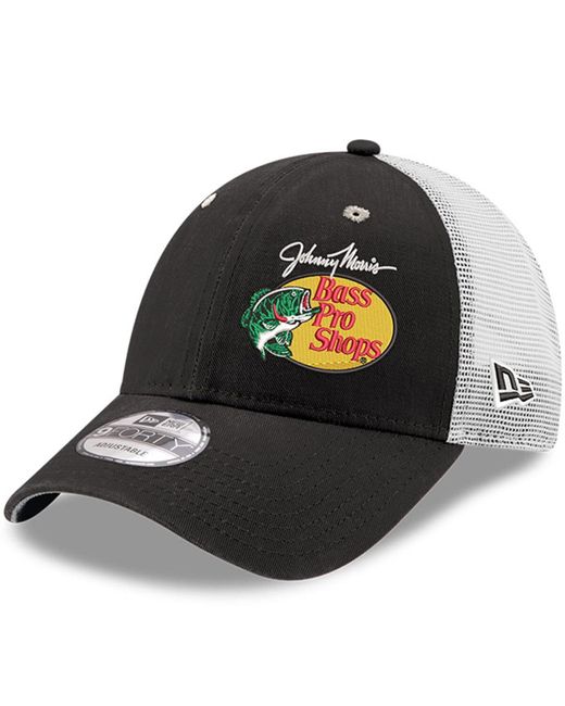 KTZ Black/white Austin Dillon Bass Pro Shops 9forty Trucker Adjustable Hat for men