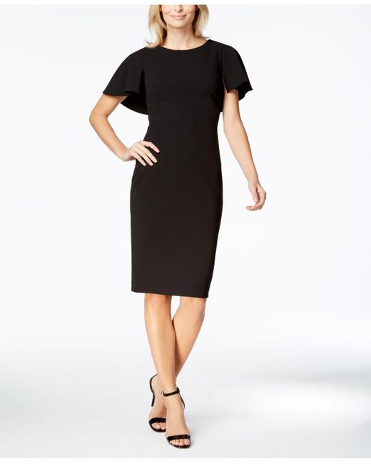 calvin klein capelet sheath dress