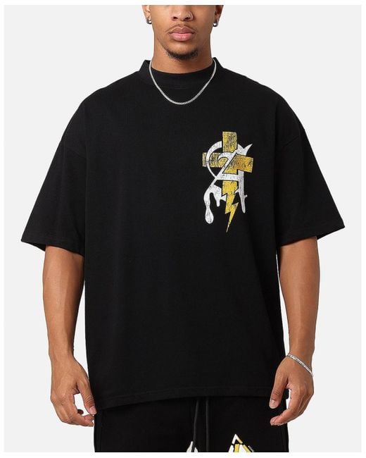 The Anti Order Black Chaos Mock Neck T-shirt